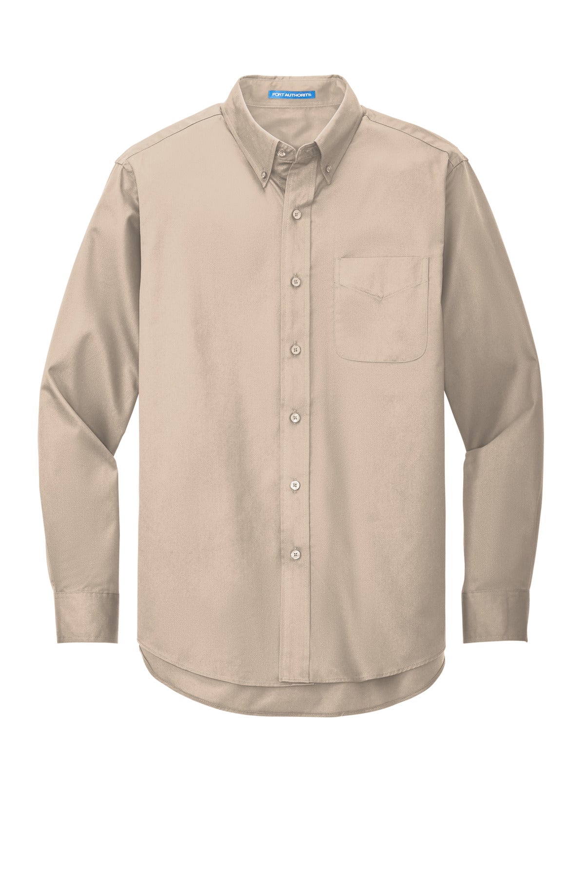 Front View of Stone Port Authority Long Sleeve Easy Care Shirt S608