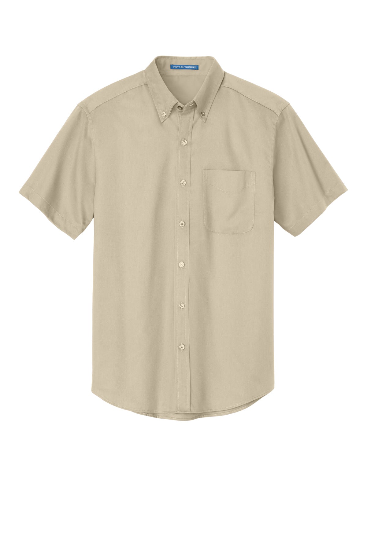 Front View of Stone Port Authority Short Sleeve Easy Care Shirt. S508