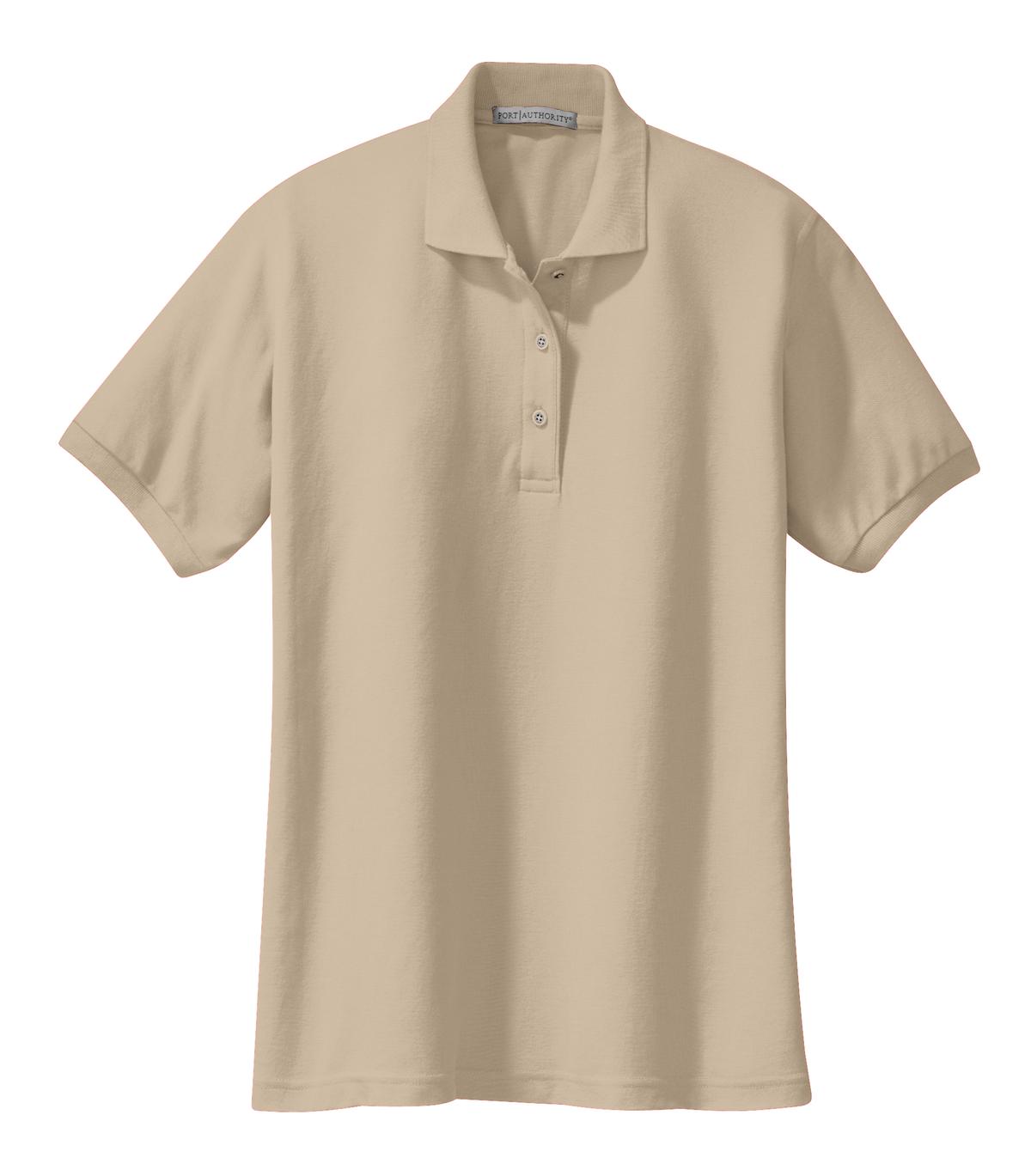 Front View of Stone Port Authority Women's Silk Touch Polo. L500