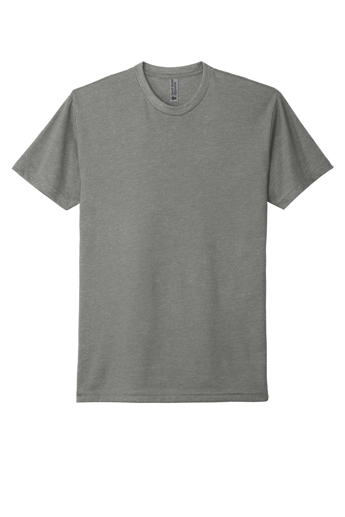 Front View of StoneGray Next Level Apparel Adult CVC Tee. NL6210