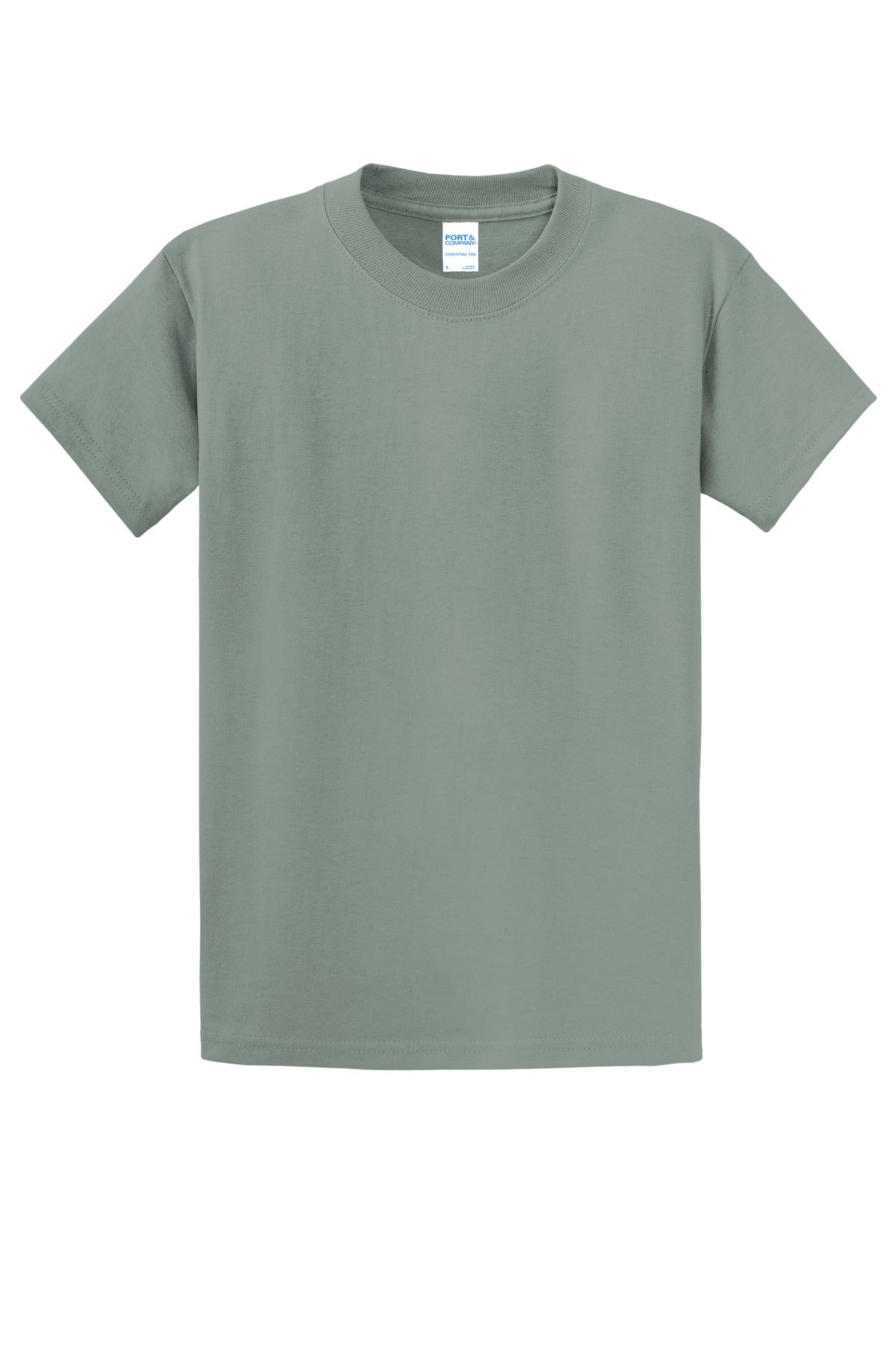 Front View of Stonewshd Grn Port & Co Tall Essential Tee. PC61T