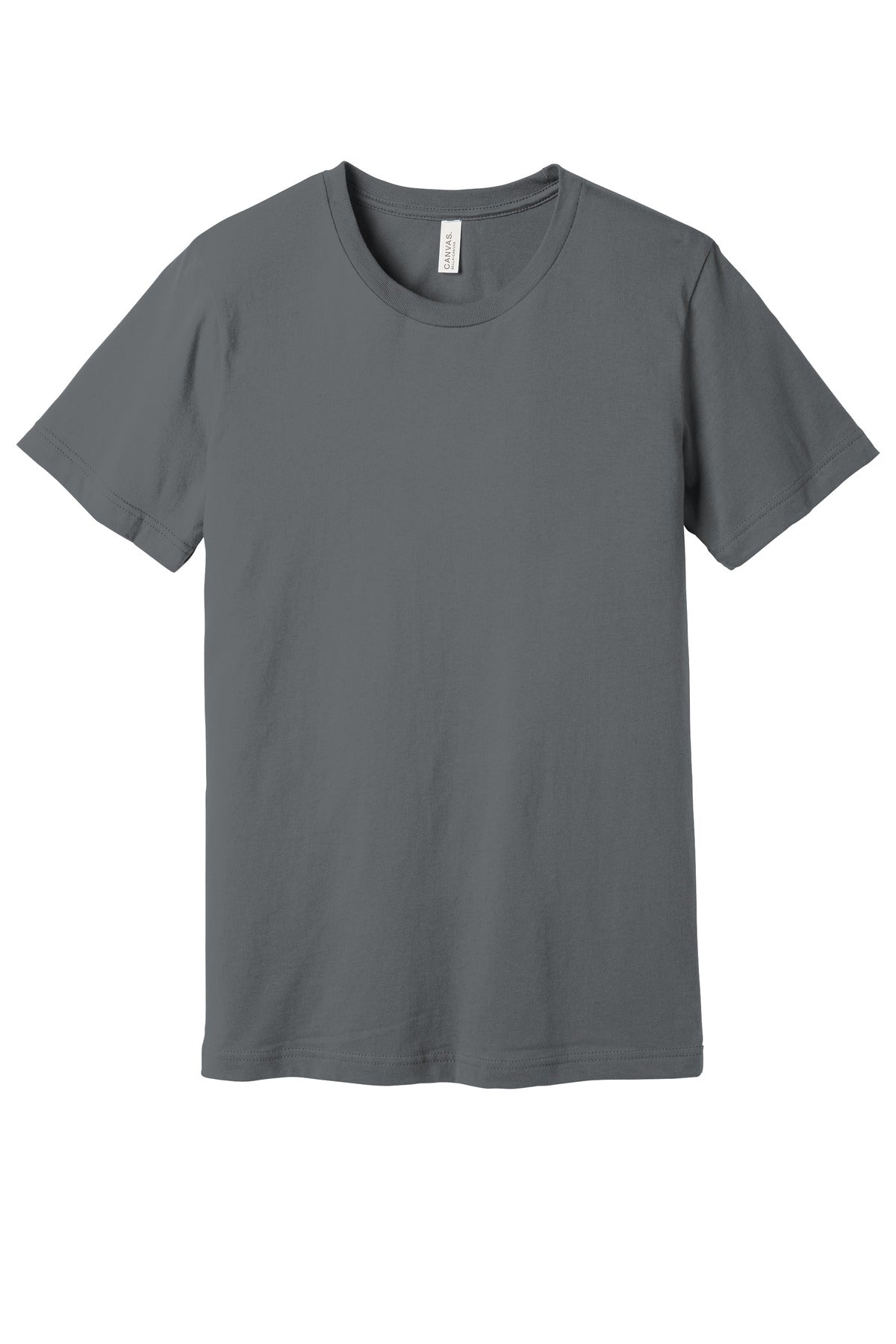Front View of Storm BELLA+CANVAS Unisex Jersey Short Sleeve Tee. BC3001