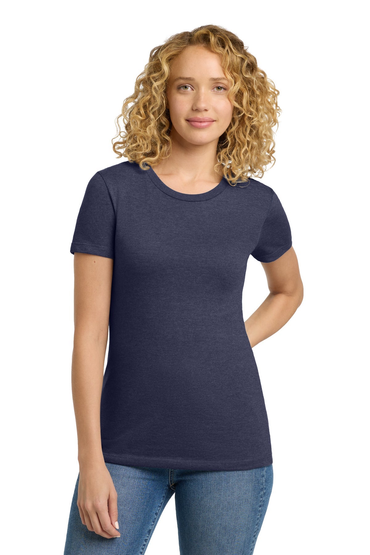 Front View of Storm Next Level Apparel Women's CVC Tee. NL6610