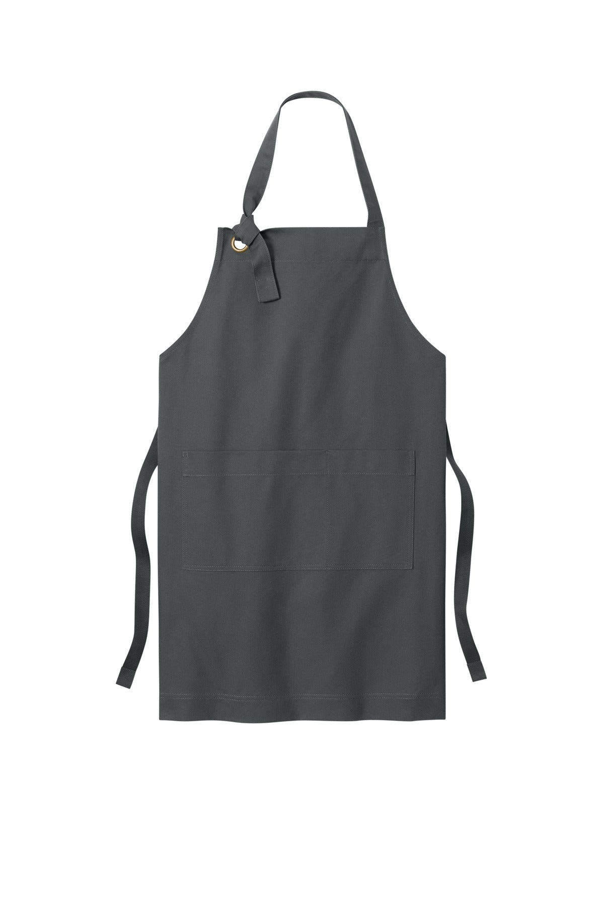 Front View of StormGrey Port Authority Signature Heavy Twill Bib Apron A900