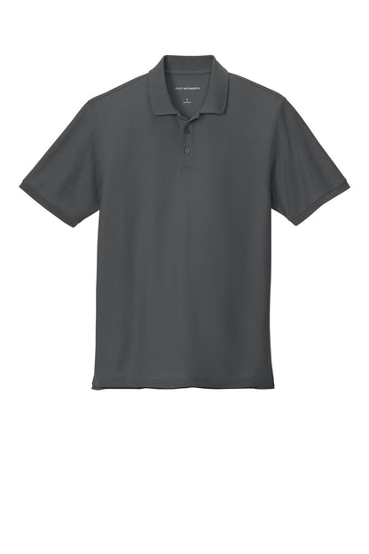 Front View of StormGrey Port Authority Tall Wearever Signature Pique Polo TLK200