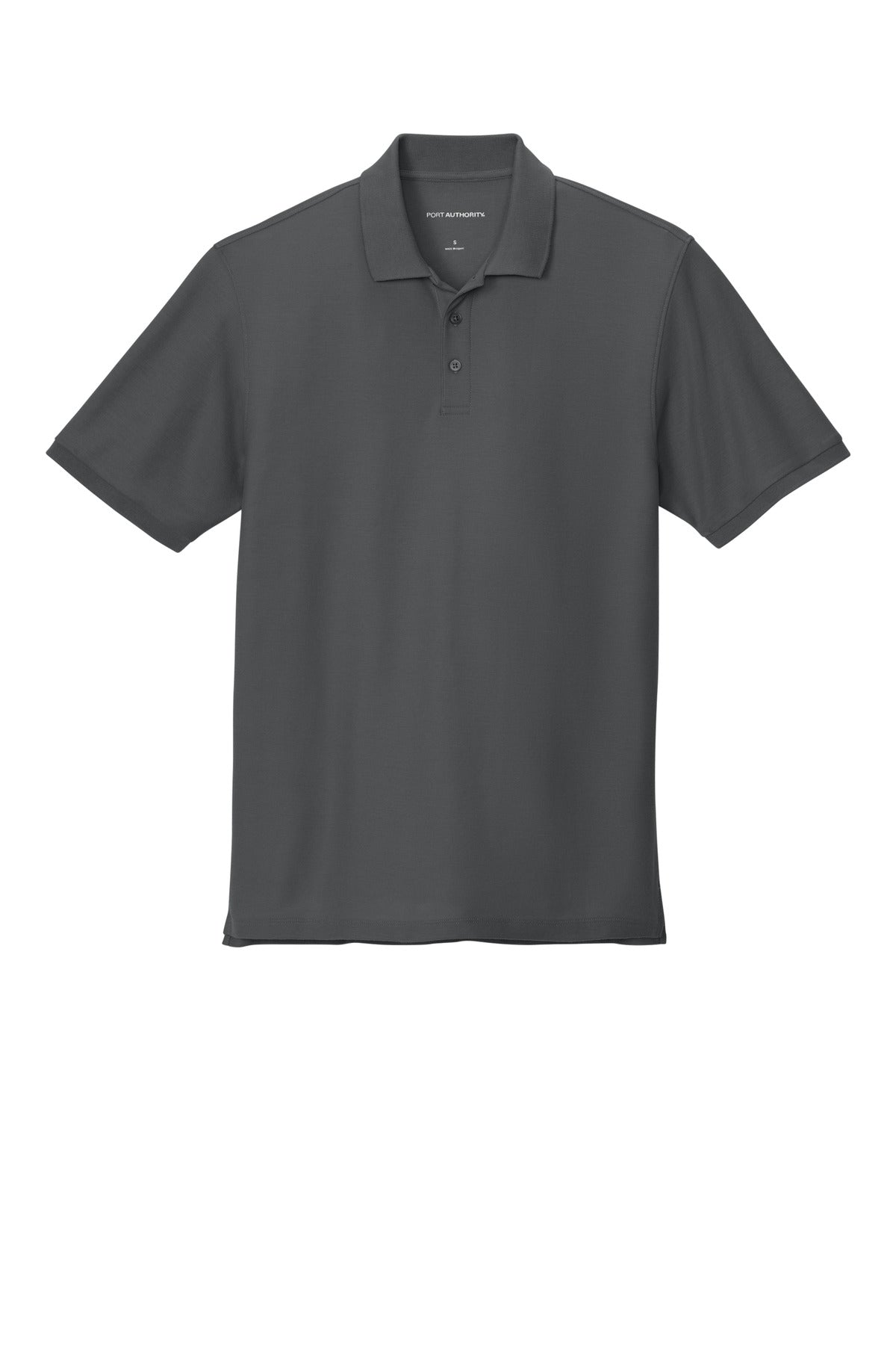 Front View of StormGrey Port Authority Wearever Signature Pique Polo K200