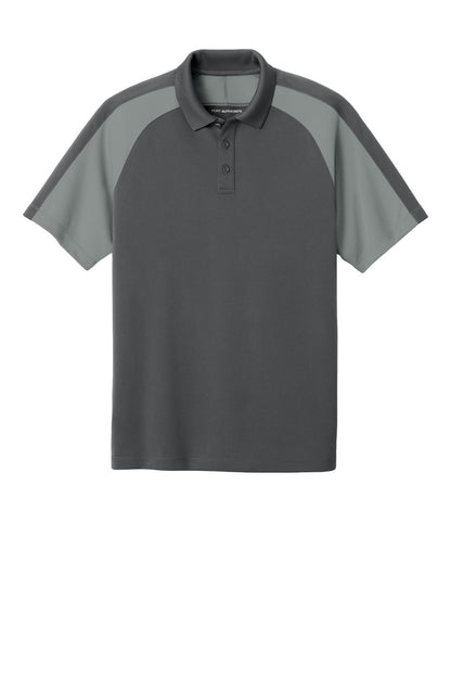 Front View of StrmG/GsG Port Authority Wearever Performance Pique Colorblock Polo K247