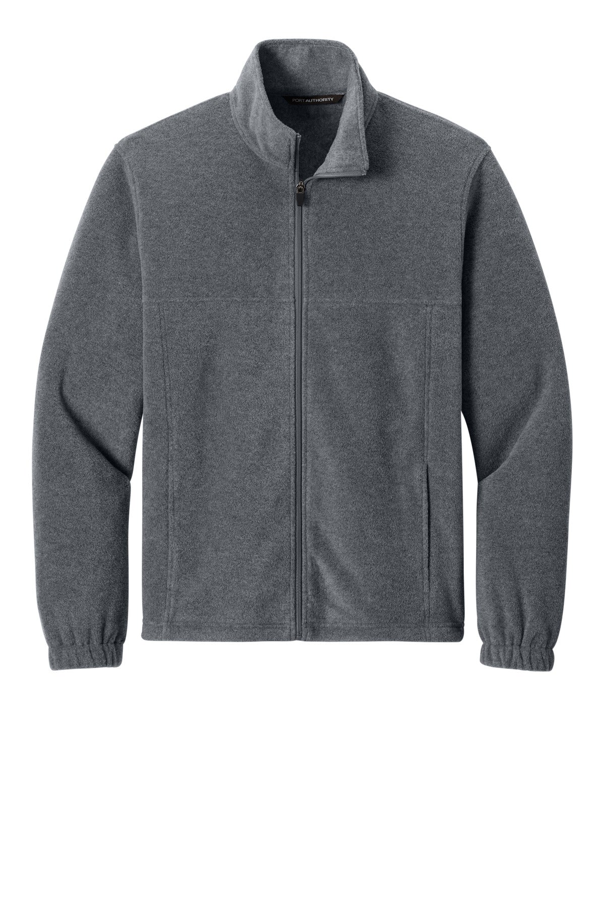 Front View of StrmGryHtr Port Authority Plush Fleece Full-Zip Jacket F190
