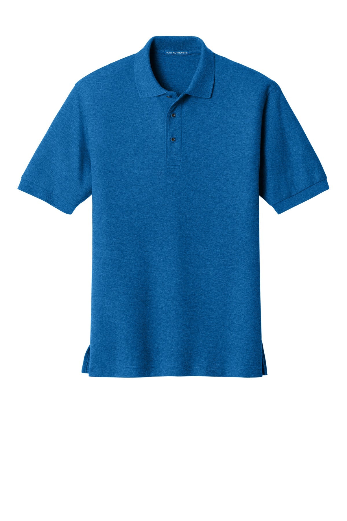 Front View of Strong Blue Port Authority Extended Size Silk Touch Polo K500ES