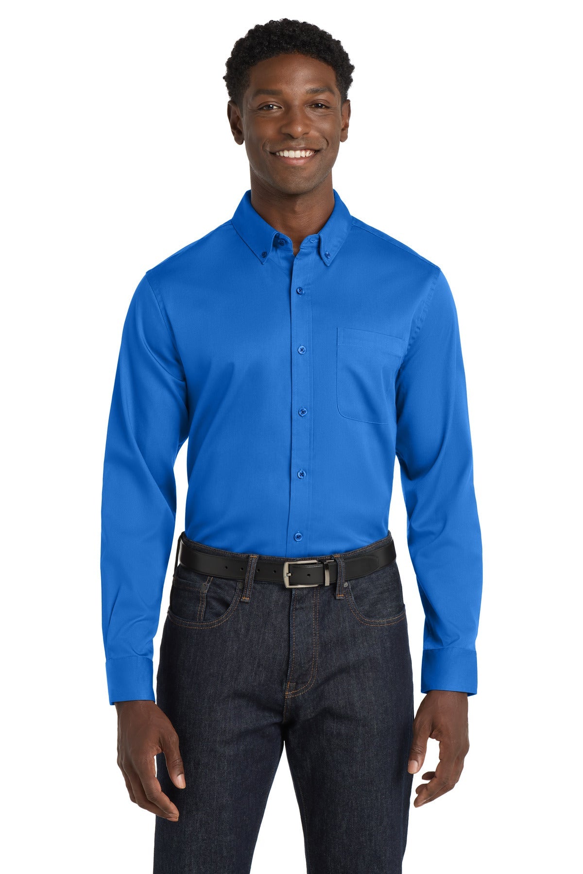 Port Authority Long Sleeve SuperPro React Twill Shirt. W808 – GearOne