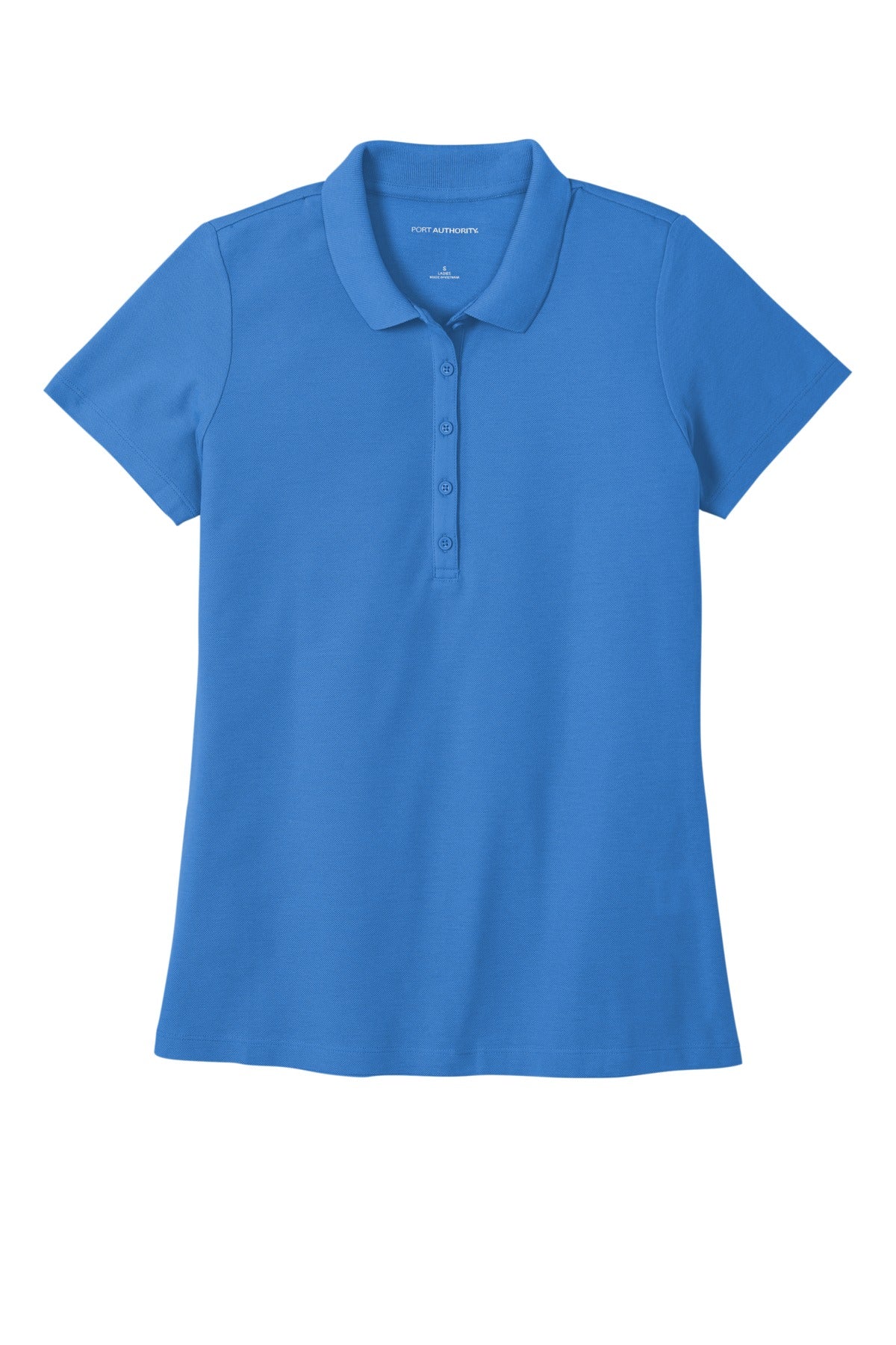 Front View of StrongBlue Port Authority Women's SuperPro React Polo. LK810