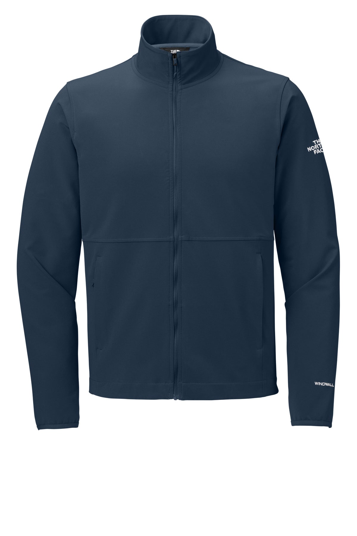 Front View of SummitNavy The North Face Edge Stretch Soft Shell Jacket NF0A8ENN