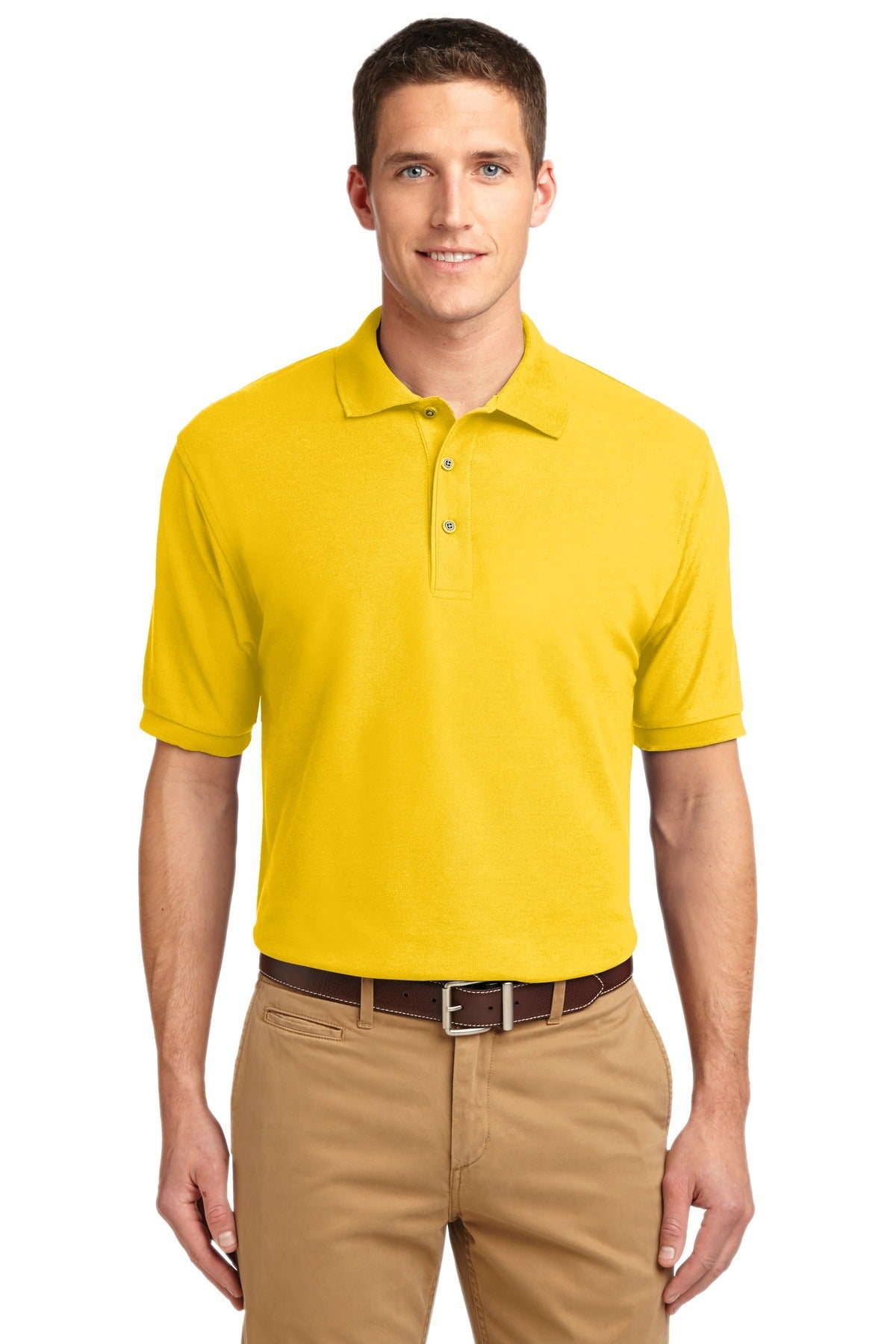 Front View of Sunflower Yllw Port Authority Extended Size Silk Touch Polo K500ES