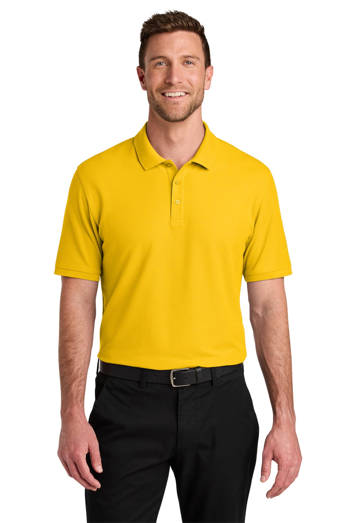 Front View of SunflwrYlw Port Authority Wearever Signature Pique Polo K200
