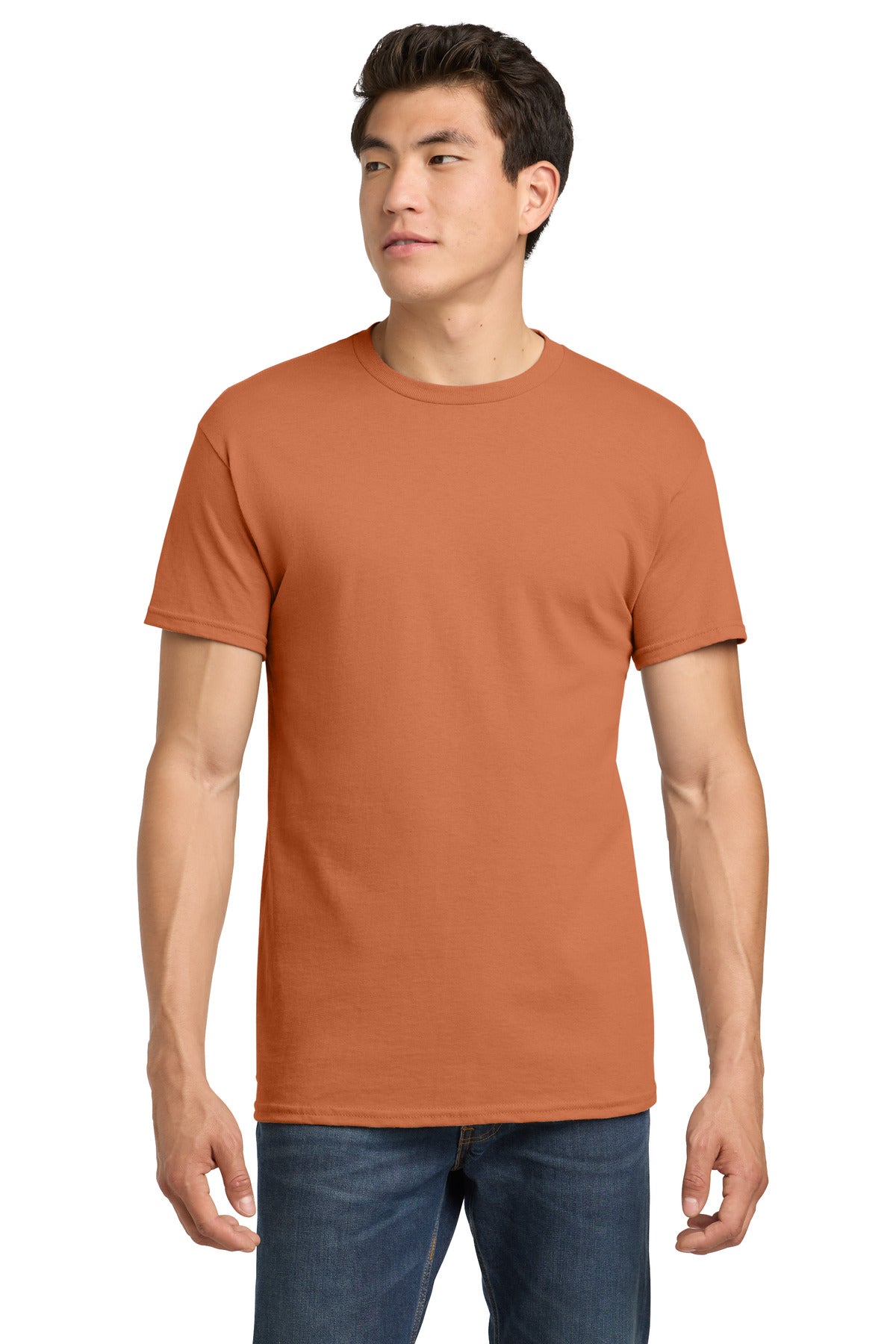 Front View of Sunset Gildan - Heavy Cotton 100% Cotton T-Shirt. 5000