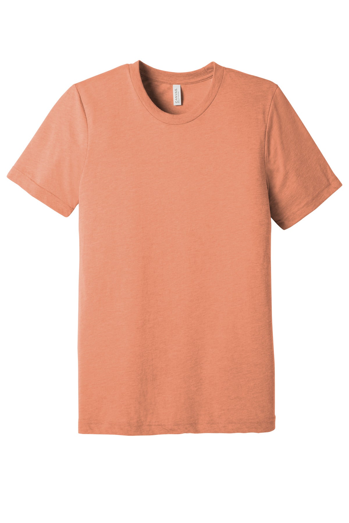 Front View of Sunset TB BELLA+CANVAS Unisex Triblend Short Sleeve Tee. BC3413