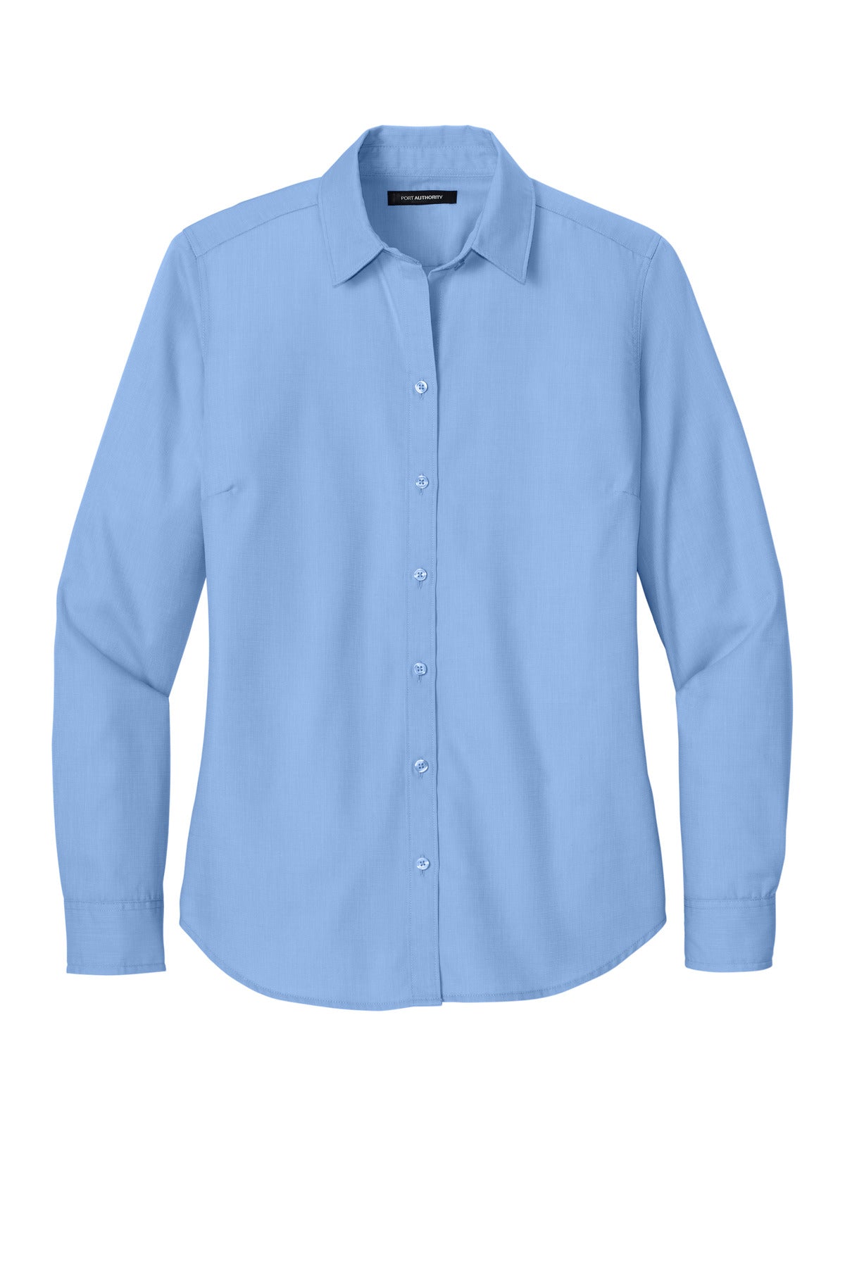 Front View of SwissBlue Port Authority Women's Long Sleeve Nailhead Easy Care Shirt LW816
