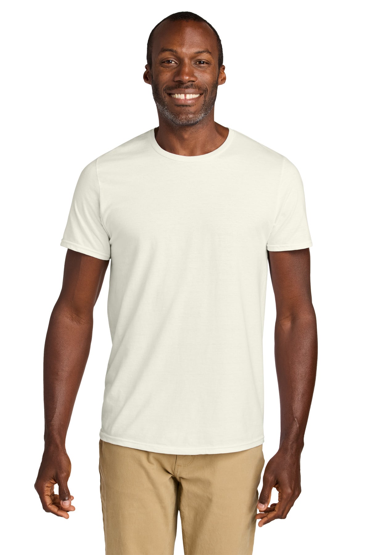 Front View of SwtCrmHthr Jerzees Classics Unisex Cotton T-Shirt 363M