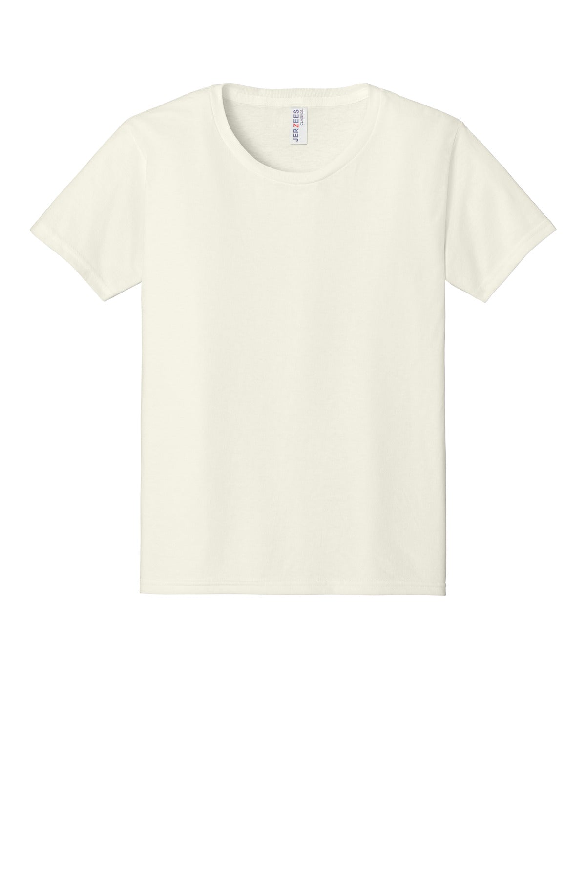 Front View of SwtCrmHthr Jerzees Classics Youth Cotton T-Shirt 363Y
