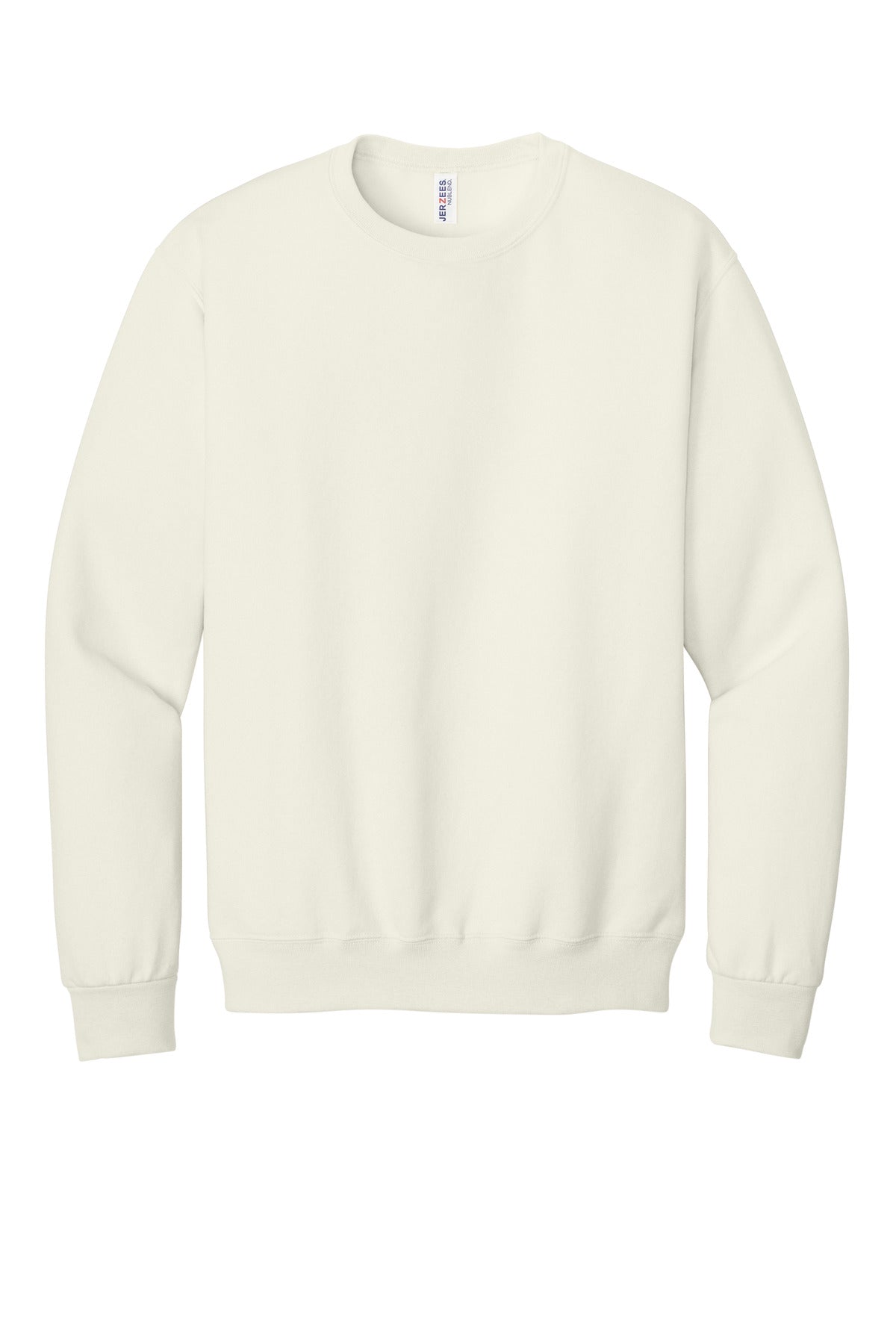 Front View of SwtCrmHthr Jerzees - NuBlend Crewneck Sweatshirt. 562M
