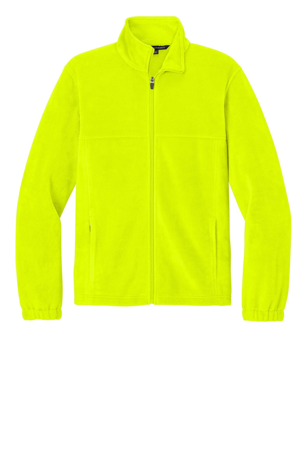 Front View of SYellow Port Authority Plush Fleece Full-Zip Jacket F190