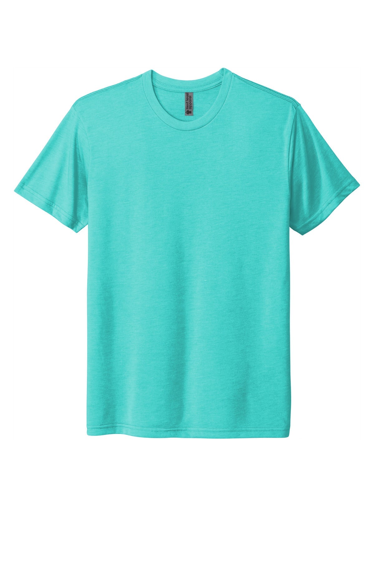 Front View of TahitiBlue Next Level Apparel Adult Tri-Blend Tee. NL6010