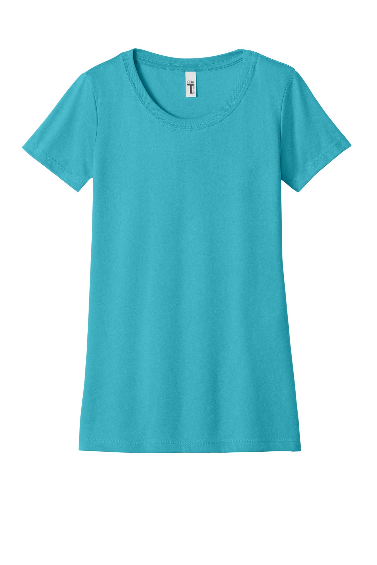 Front View of TahitiBlue Next Level Apparel Women's Ideal Tee NL1510