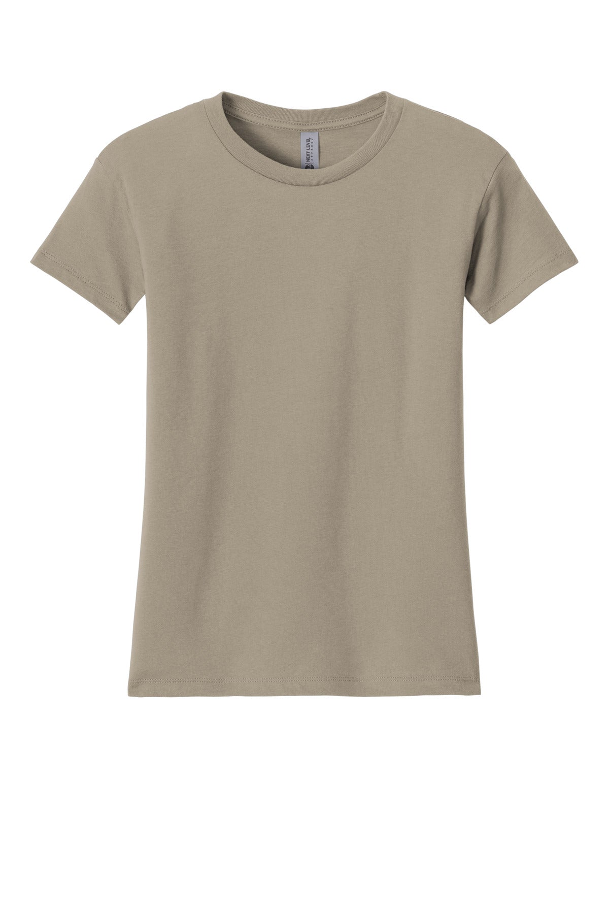 Front View of Tan Next Level Apparel Women's Cotton Relaxed Tee NL3910