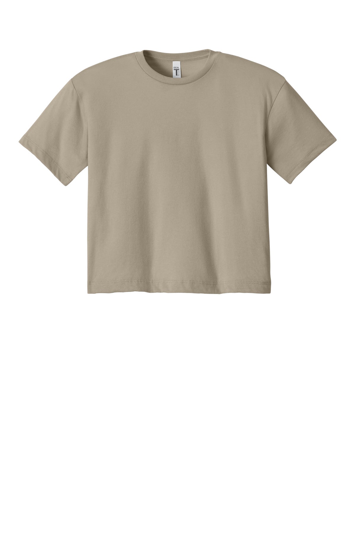 Front View of Tan Next Level Apparel Women's Ideal Crop Top NL1580