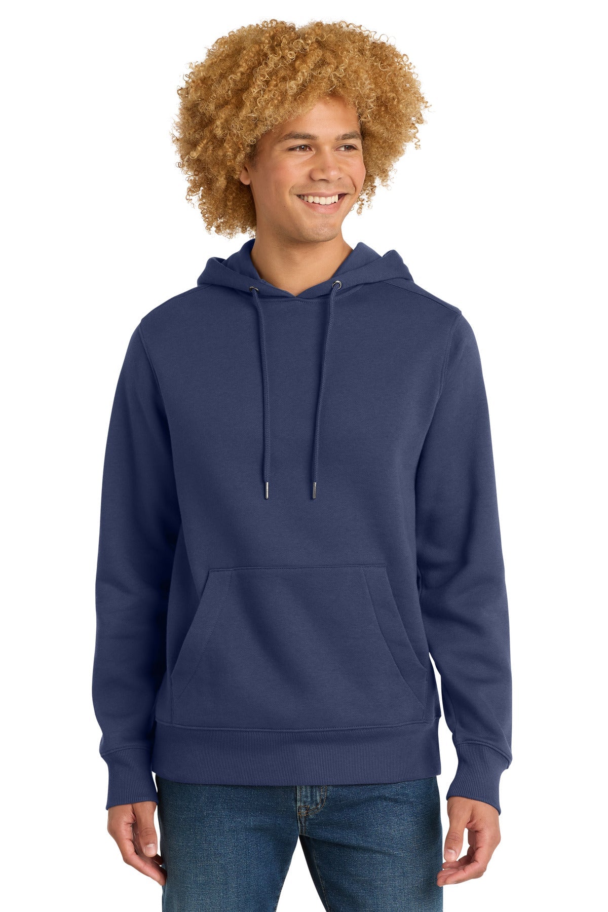 Front View of Tanzanite District Perfect Weight Fleece Hoodie DT1101