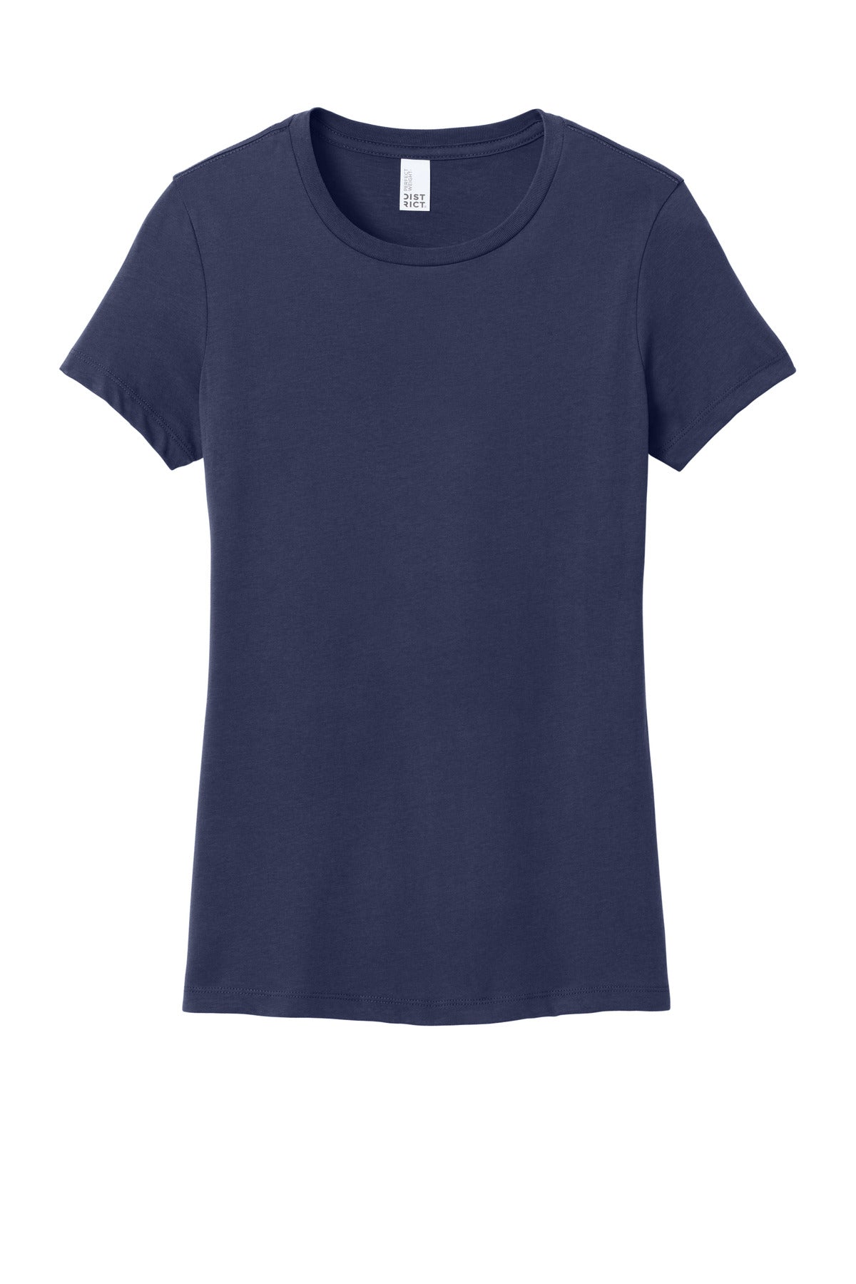 Front View of Tanzanite District Women's Perfect Weight Tee. DM104L