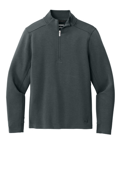 Front View of TarmacGrey OGIO Transcend 1/4-Zip OG861
