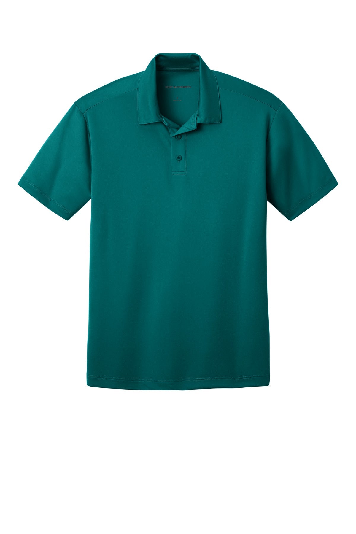 Front View of Teal Green Port Authority Silk Touch Performance Polo. K540