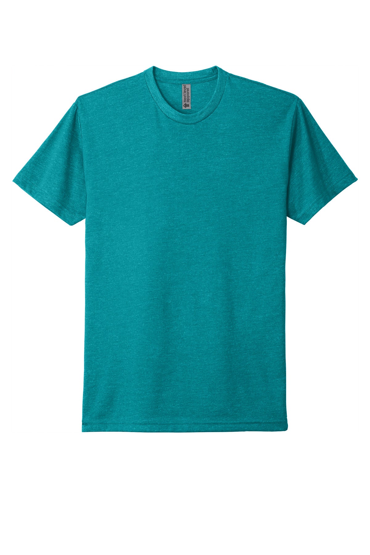Front View of Teal Next Level Apparel Adult CVC Tee. NL6210