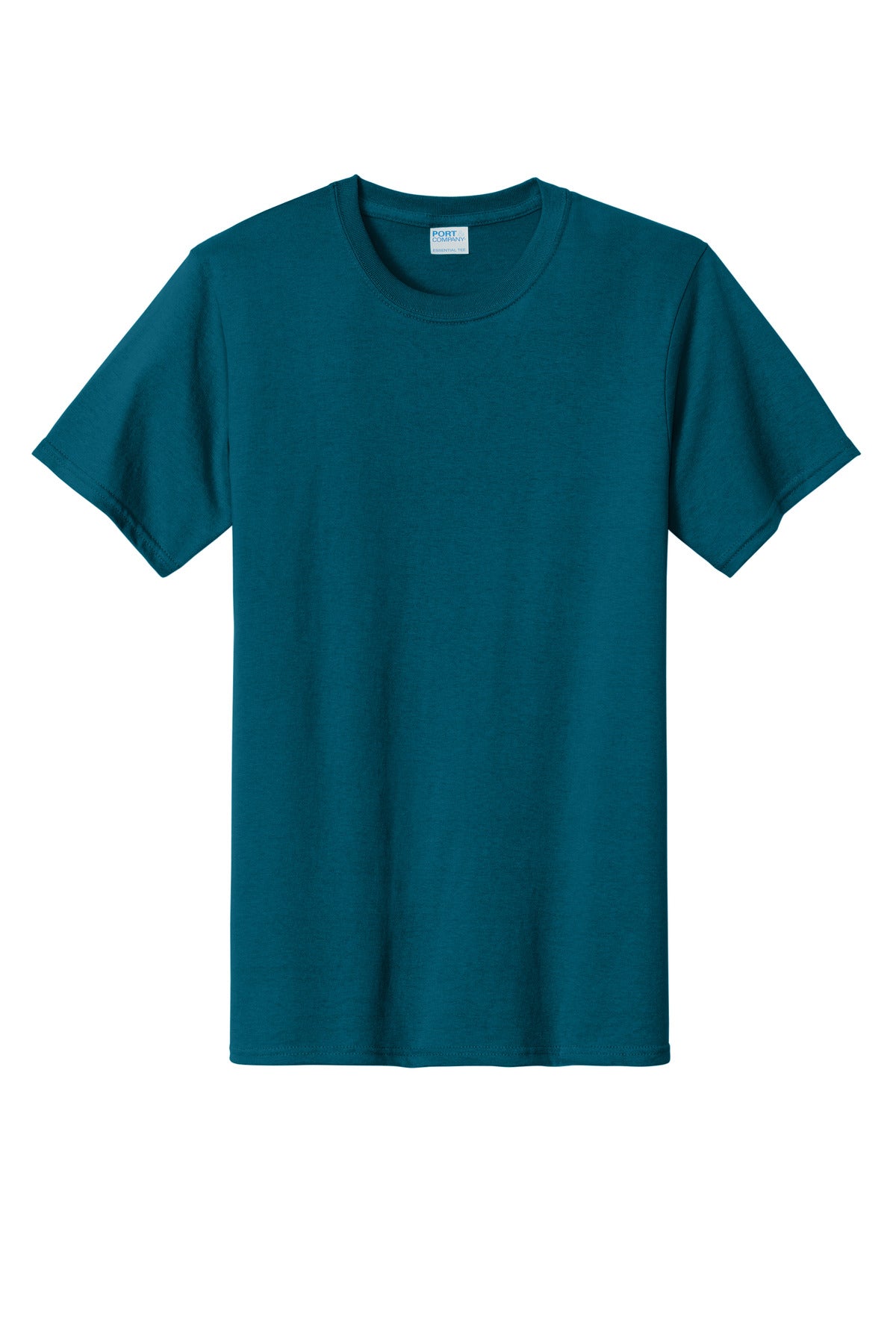Front View of Teal Port & Co Tall Essential Tee. PC61T