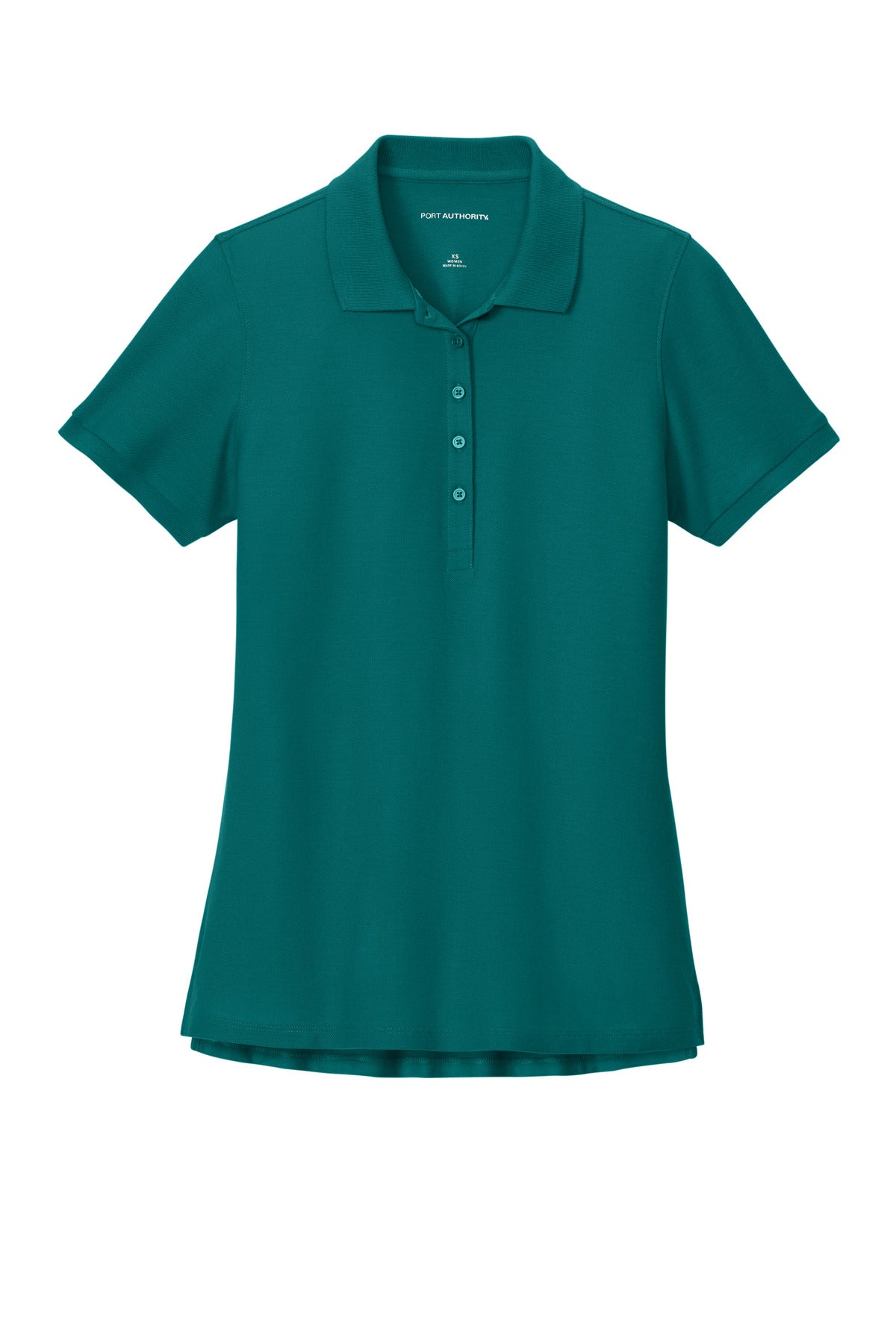 Front View of TealGreen Port Authority Women's Wearever Signature Pique Polo LK200
