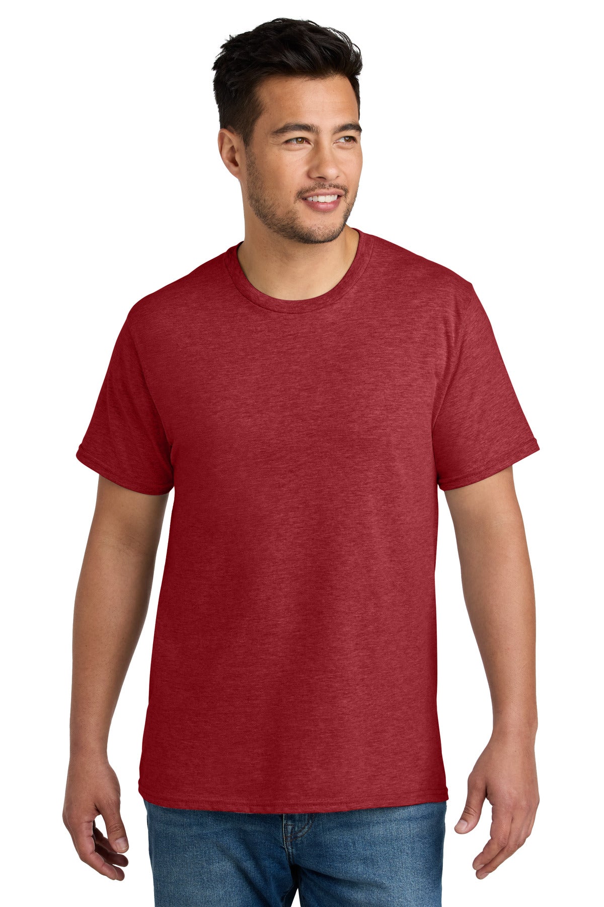 Front View of TeamCardHt Port & Co CVC Tee PC340