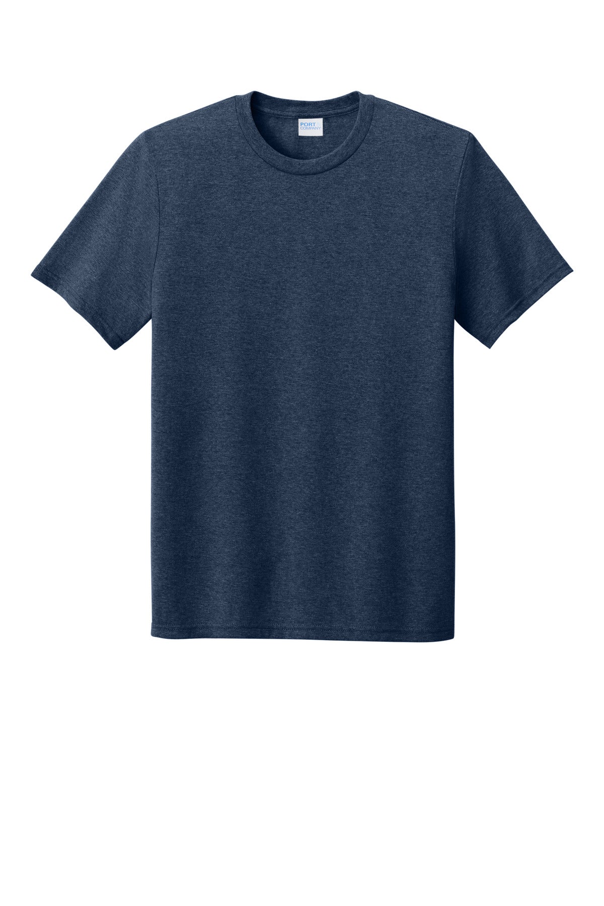 Front View of TeamNavyHt Port & Co Tri-Blend Tee. PC330