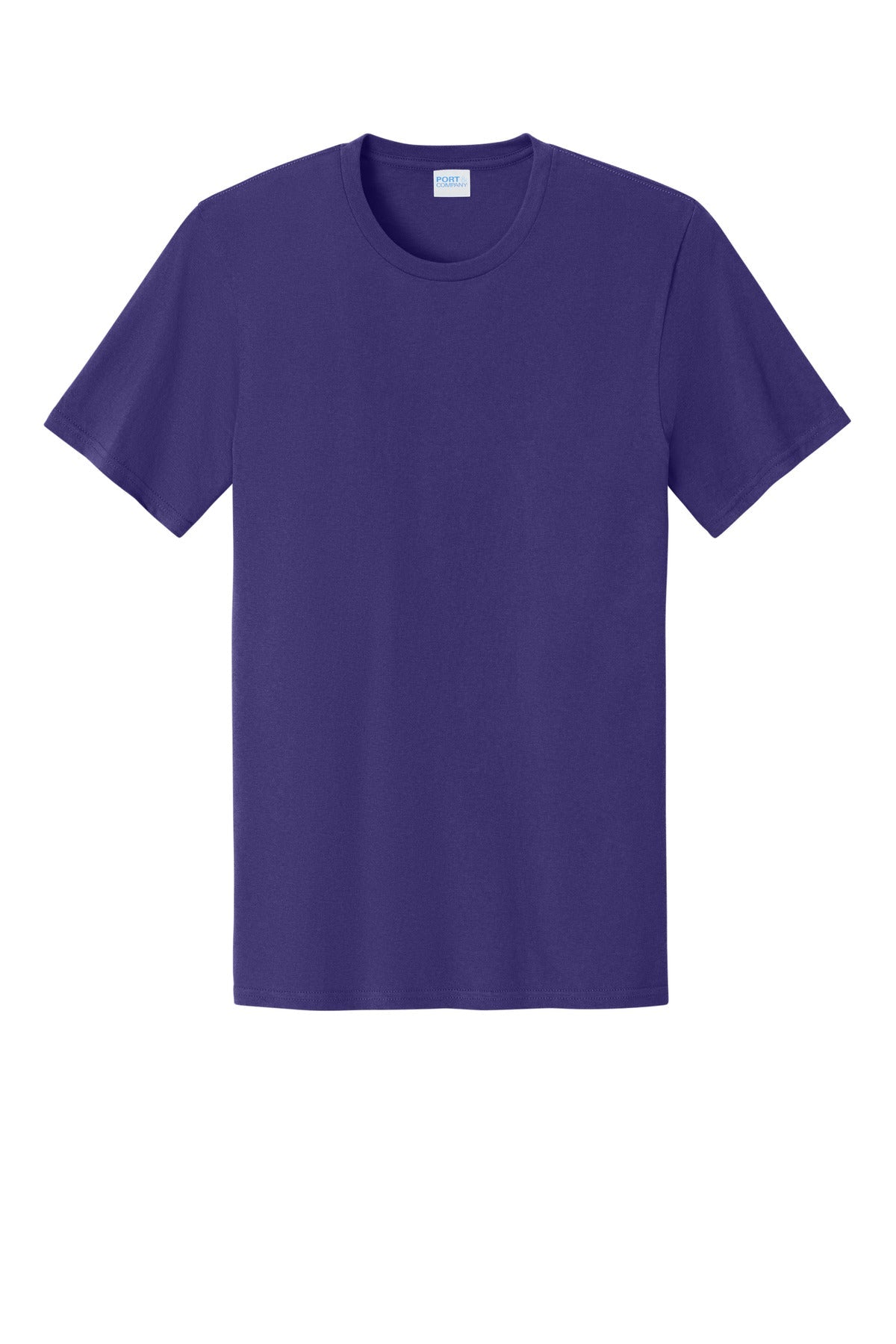 Front View of TeamPurple Port & Co Easy Cotton Tee PC43