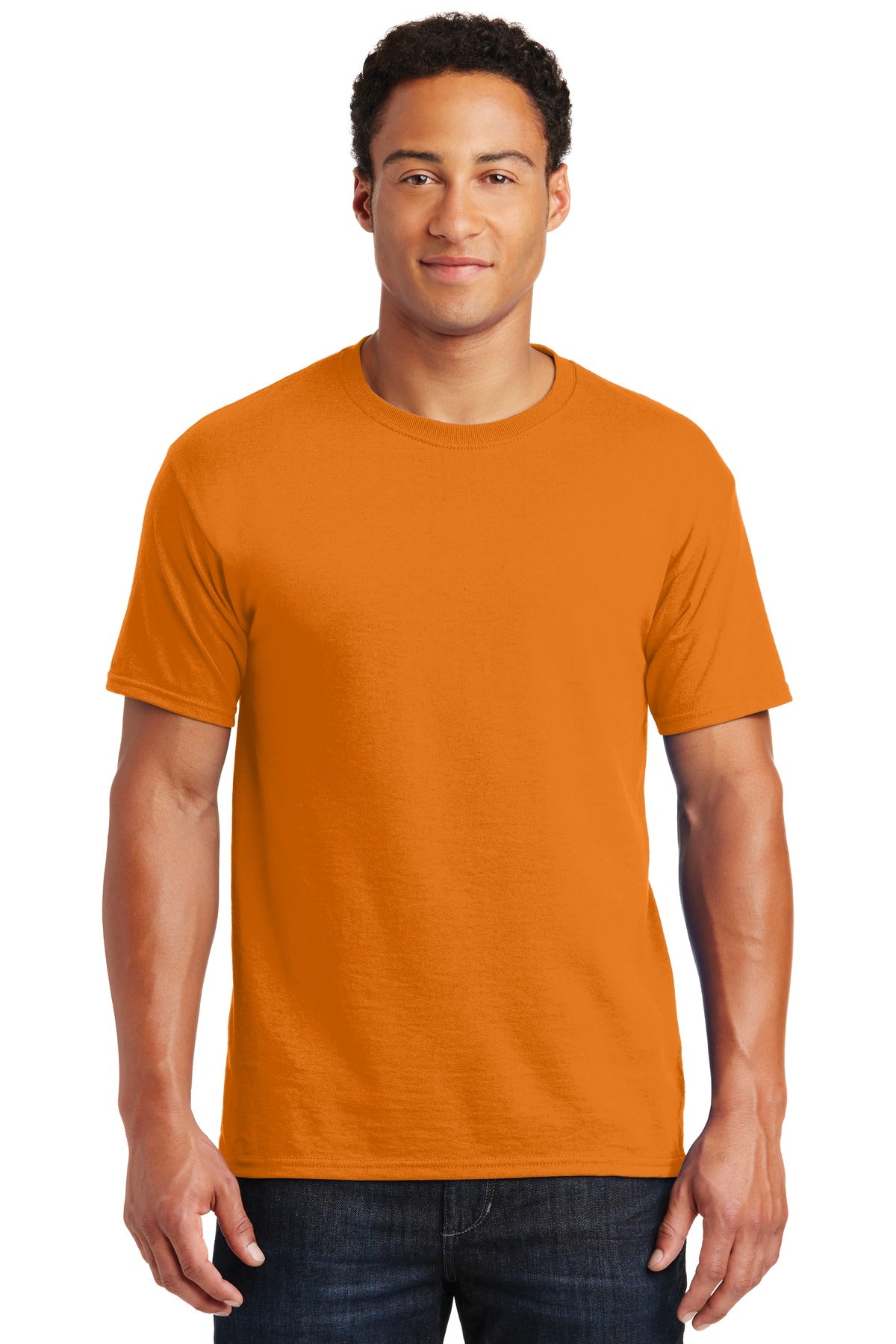 Front View of Tennessee Orng Jerzees - Dri-Power 50/50 Cotton/Poly T-Shirt. 29M
