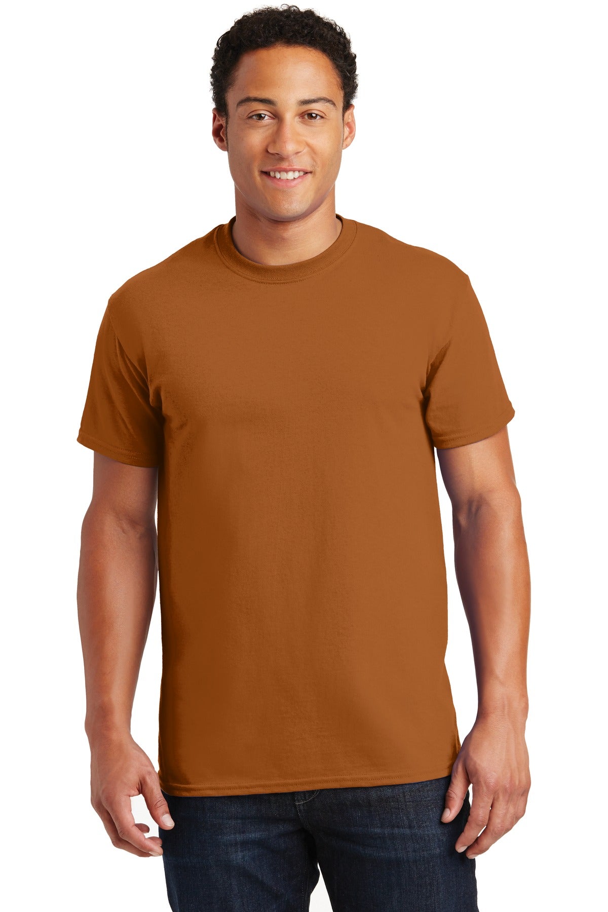 Front View of Texas Orange Gildan - Ultra Cotton 100% US Cotton T-Shirt. 2000