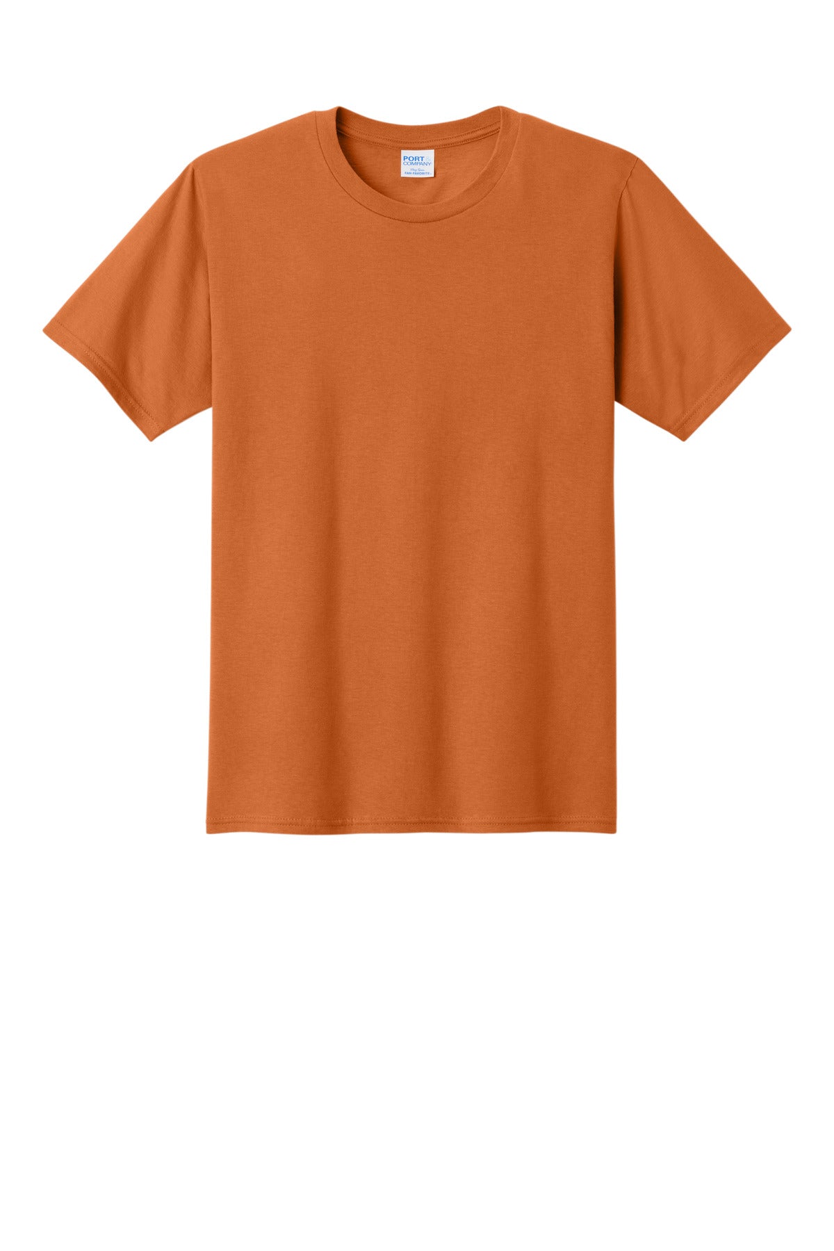Front View of Texas Orange Port & Co Fan Favorite Tee. PC450