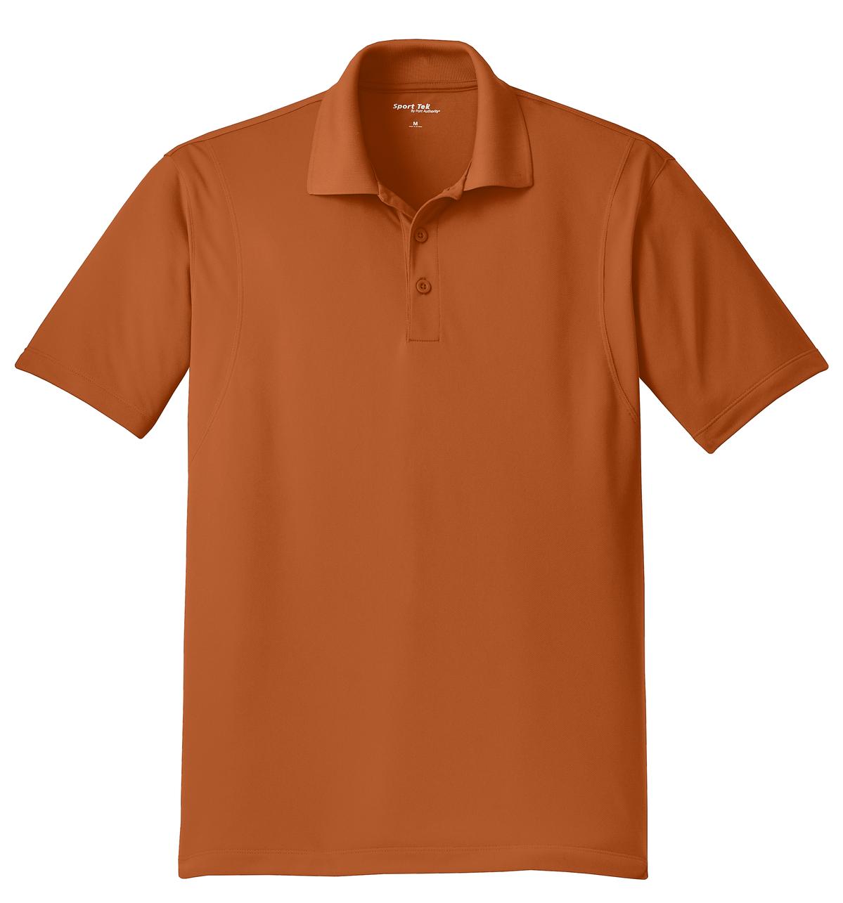 Front View of Texas Orange Sport-Tek Micropique Sport-Wick Polo. ST650