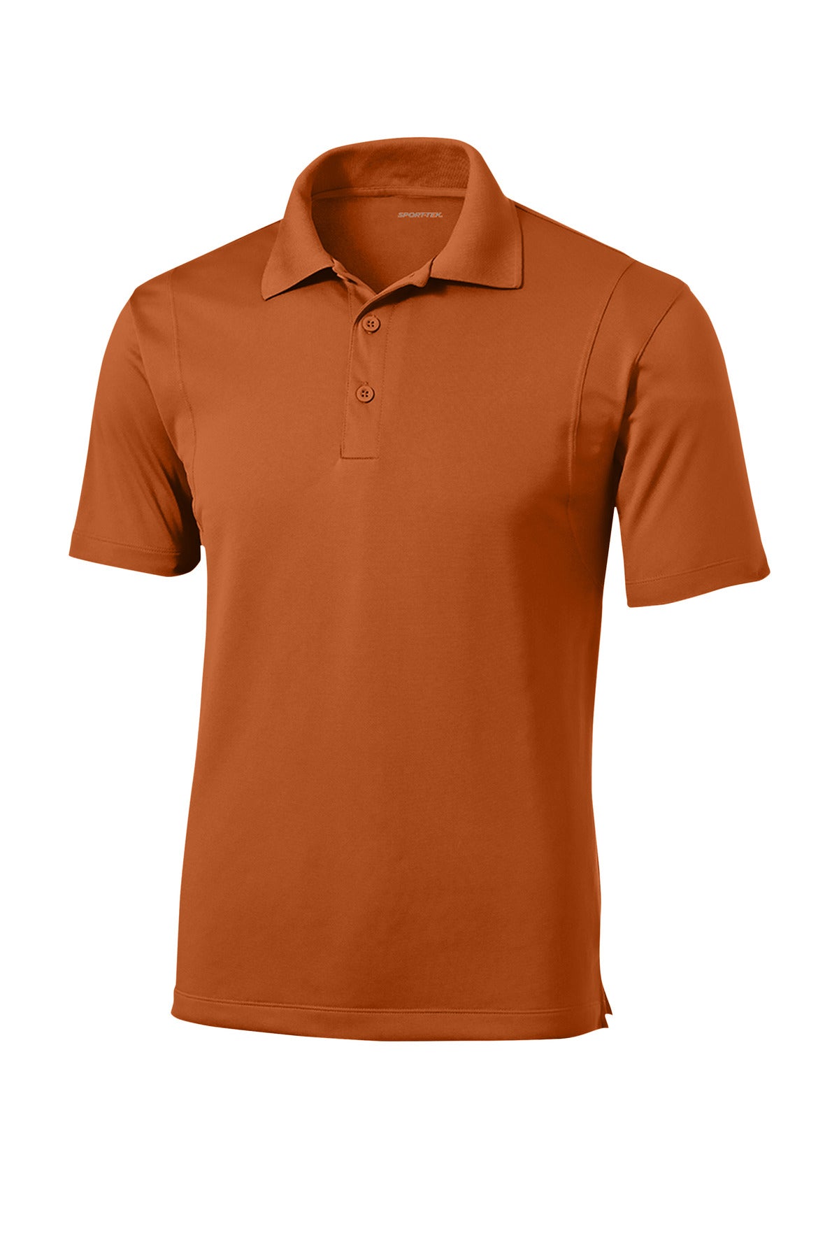 Front View of Texas Orange Sport-Tek Micropique Sport-Wick Polo. ST650