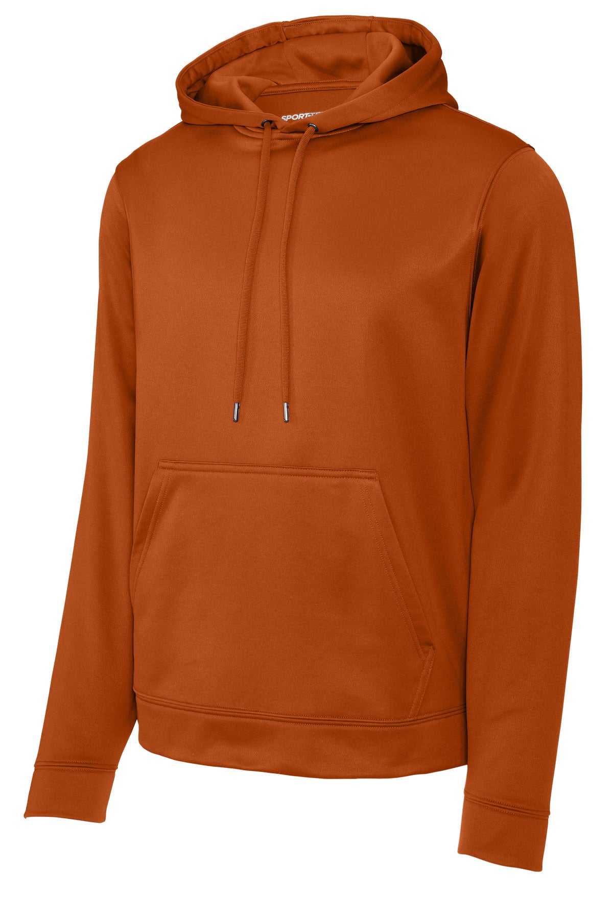 Front View of Texas Orange Sport-Tek Sport-Wick Fleece Hooded Pullover. F244