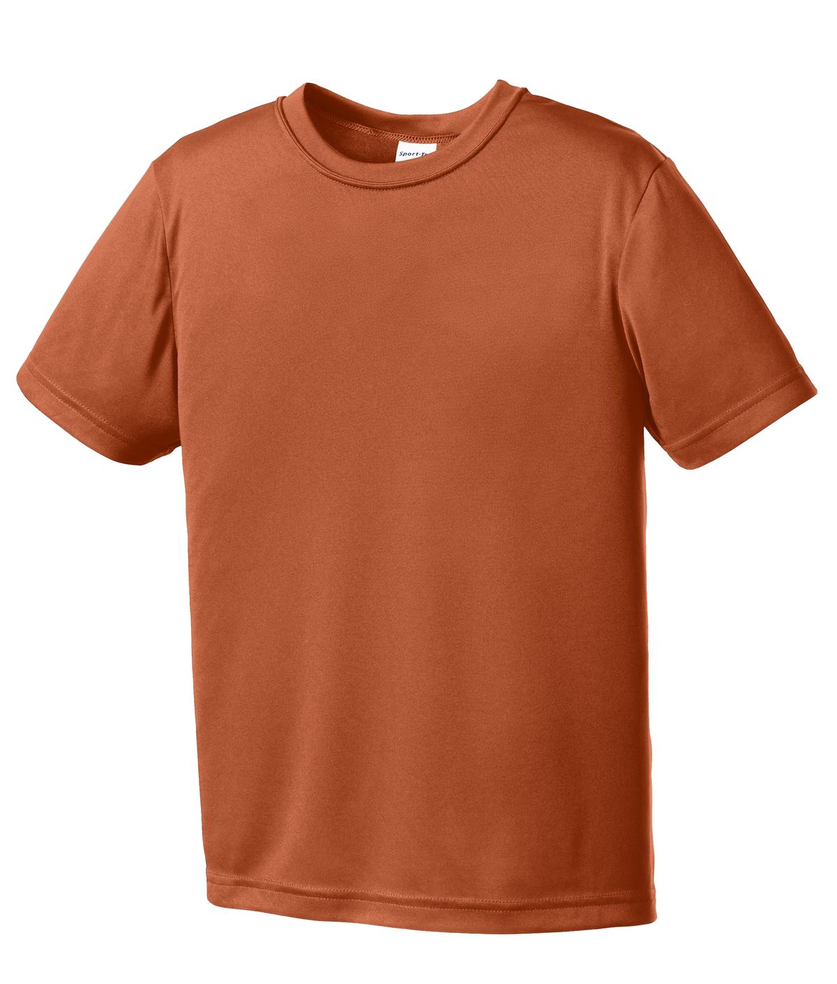 Front View of Texas Orange Sport-Tek Youth PosiCharge Competitor Tee. YST350