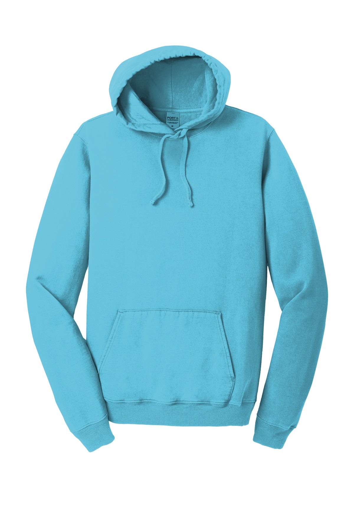 Front View of Tidal Wave Port & Co Beach Wash Garment-Dyed Pullover Hooded Sweatshirt. PC098H