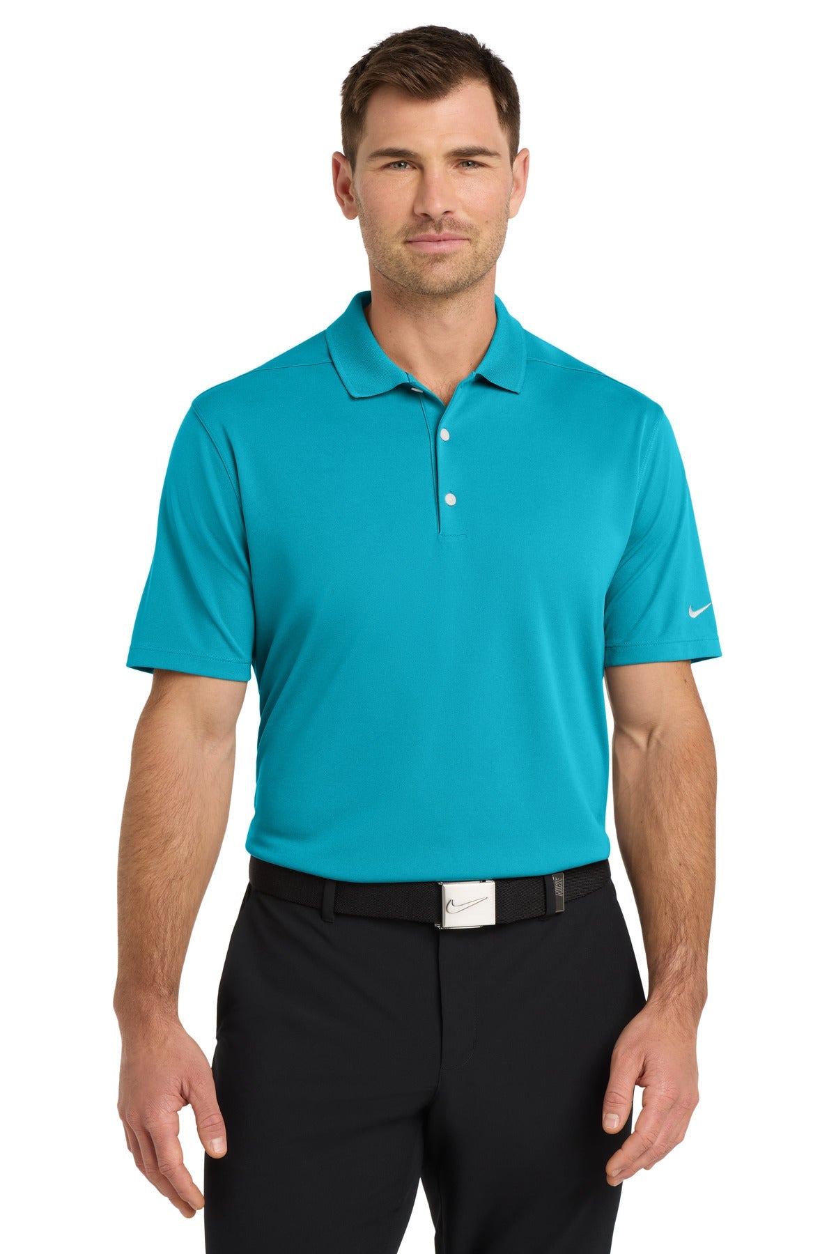 Front View of TidalBlue Nike Dri-FIT Micro Pique 2.0 Polo NKDC1963