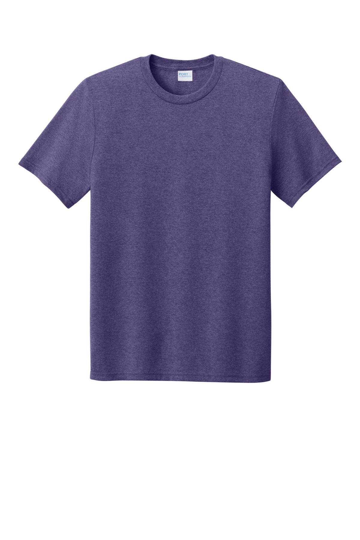Front View of TmPrpHthr Port & Co Tri-Blend Tee. PC330