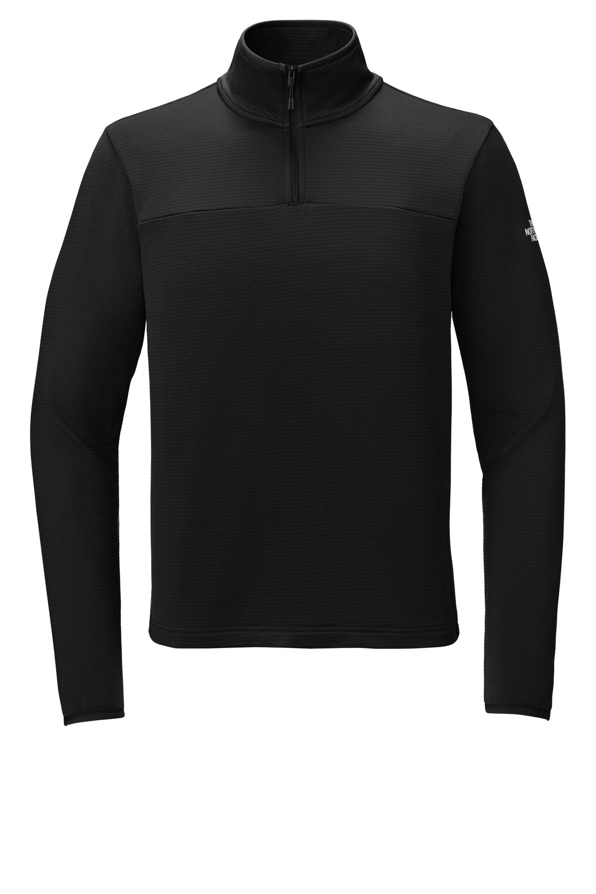 Front View of TNFBlack The North Face Aim 1/4-Zip Fleece NF0A8ENJ